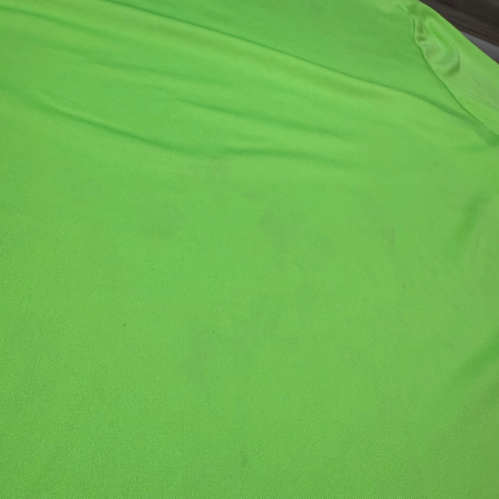 Arsenal FC T-Shirt Mens XL Neon Green Polka Dot Official Soccer Jersey Top - Picture 5 of 6